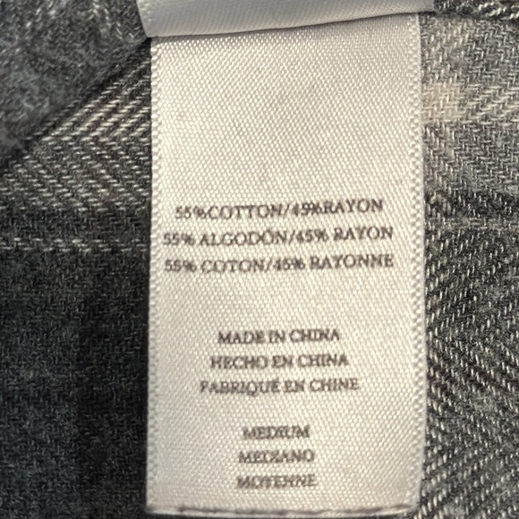 Rails mens Brushed Lennox charcoal/heather grey/cream sz medium - Picture 12 of 13